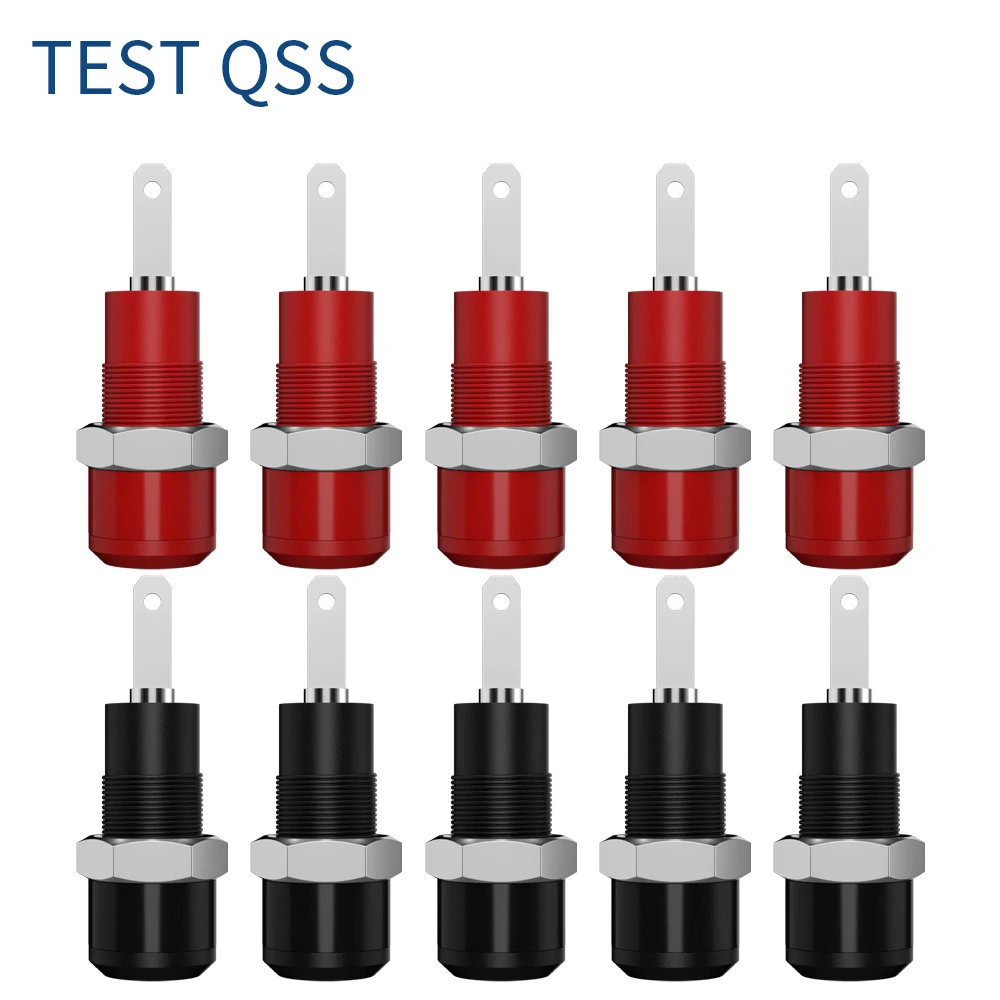 

QSS 10PCS 2MM Banana Socket Panel Socket Banana Plug Jack Electrical Connector Tool