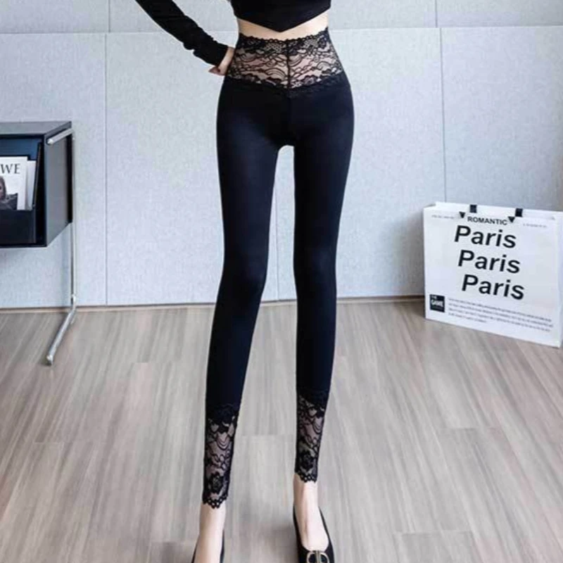 High Waisted Leggings for Women Spring Fall Outwear Gray Slim Fit Stretchy Breathable Thermal Underwear Daily Casual Tights