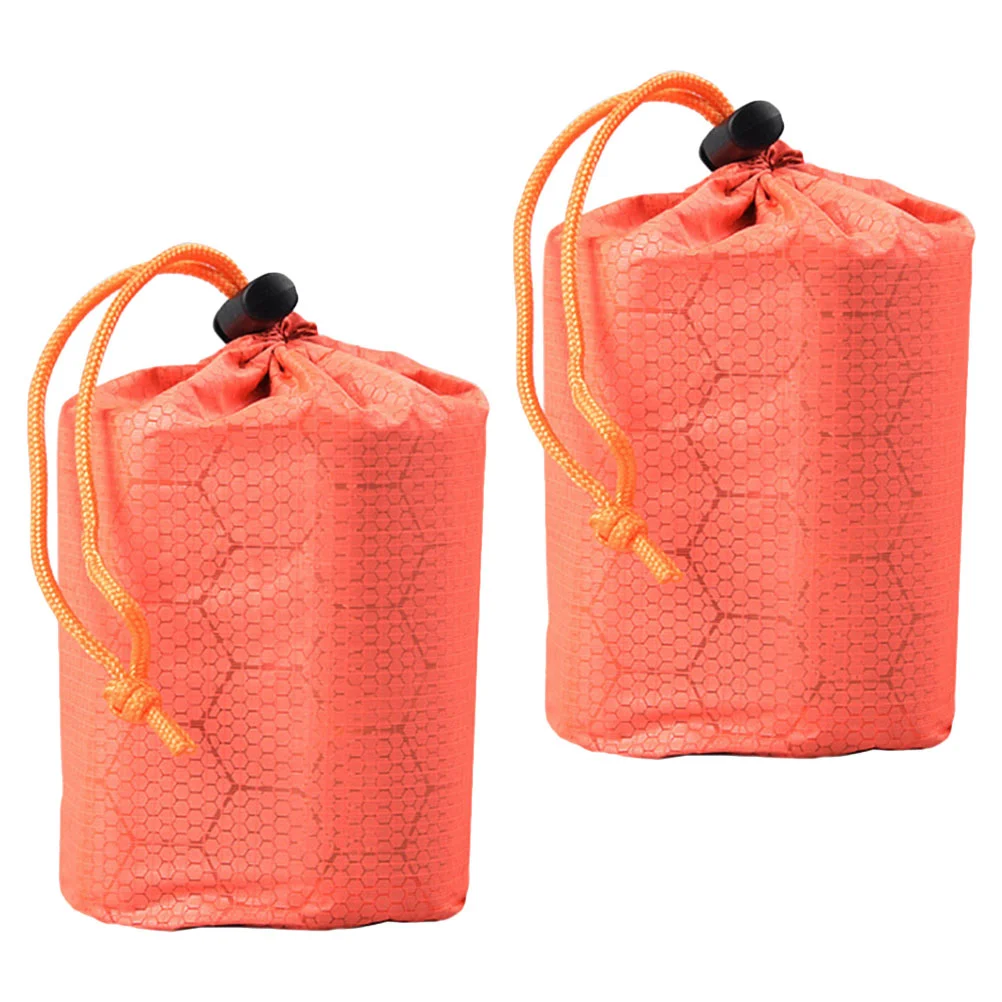 2 Pcs Sleeping Bag Storage Bags Camping Foldable for Waterproof Backpack Keep Warm Emergency