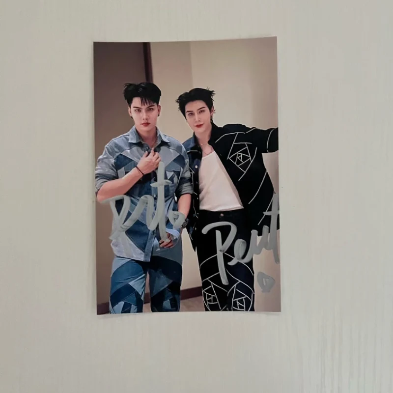 Fortpeat Turat Wasu Fortfts Poster Fotos autografadas TV tailandesa Love Sea The Series Drama Stills Imagem de assinatura manuscrita