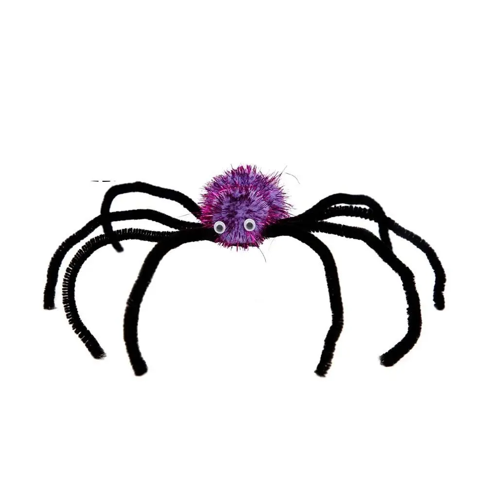 Long Leg Halloween Black Spider Hairpin Spider Evil Spiders Hair Barrettes Purple Black Halloween Headdress Hair Festival Toys