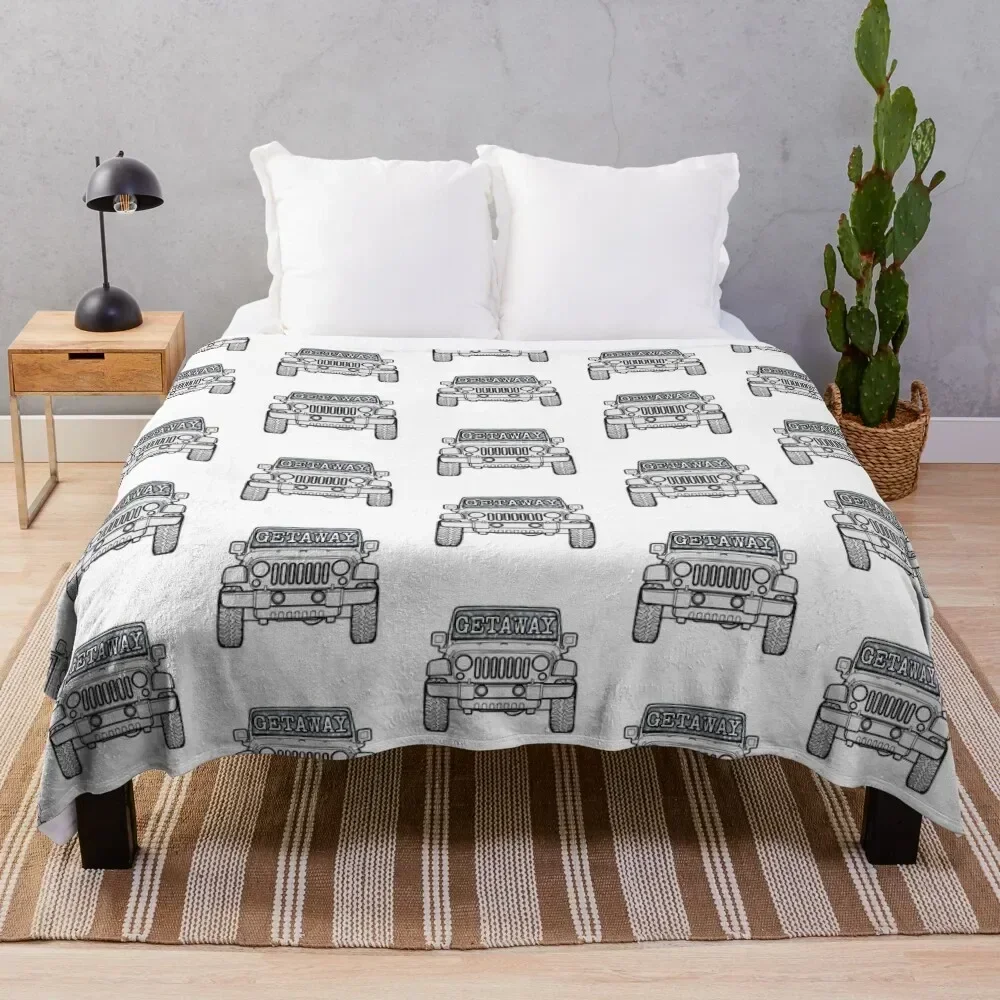 

Getaway car Throw Blanket Cozy Warm Blanket for Bed Room Decor