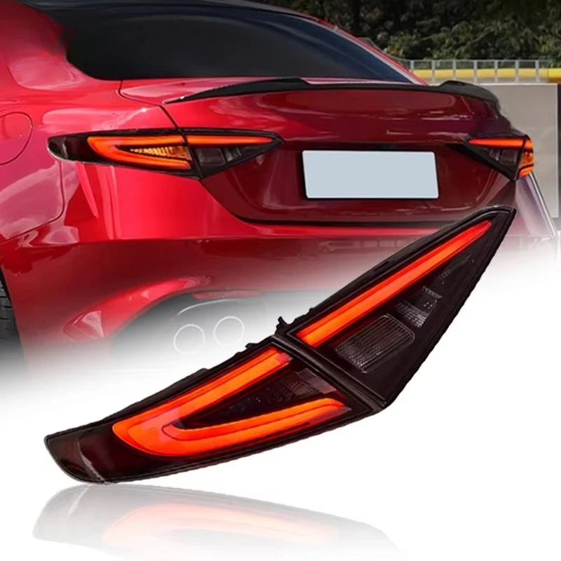 For Romeo Giulia Tail Lights 2016-2022 Upgrade New DRL Dynamic Turn Signal Light Emitting Diode Tail Lights Car Accessories