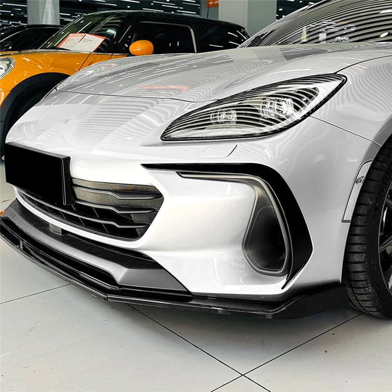

Car Front Bumper Spoiler Splitter Cover Fog Light Trims Canard For Subaru BRZ 2021-2024 Glossy Black