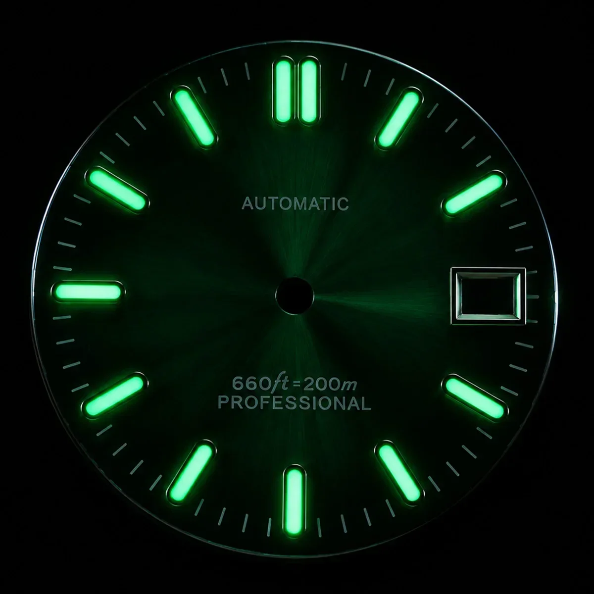 28.5mm Watch Dial Green Luminous High Accuracy for NH35 NH34 4R35 4R34 Compatible Complete DIY Mod Mod Kit for DIY Modder