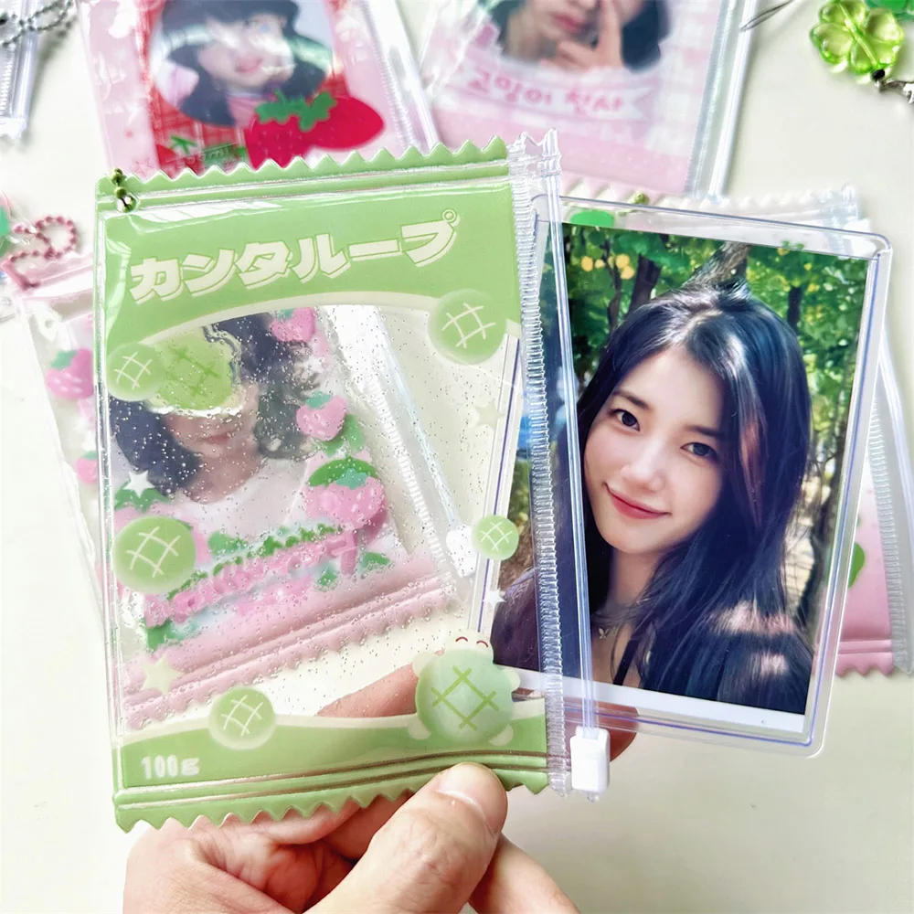 INS Transparent Shiny Candy Bag Kpop Card Sleeves Korean Idol Photo Card Holder Photocard Holder Card Films Game Cards Protector