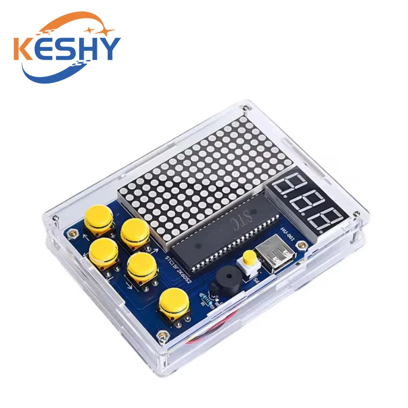 Pixel game console production kit 51 MCU game console Tetris diy pieces HU-001