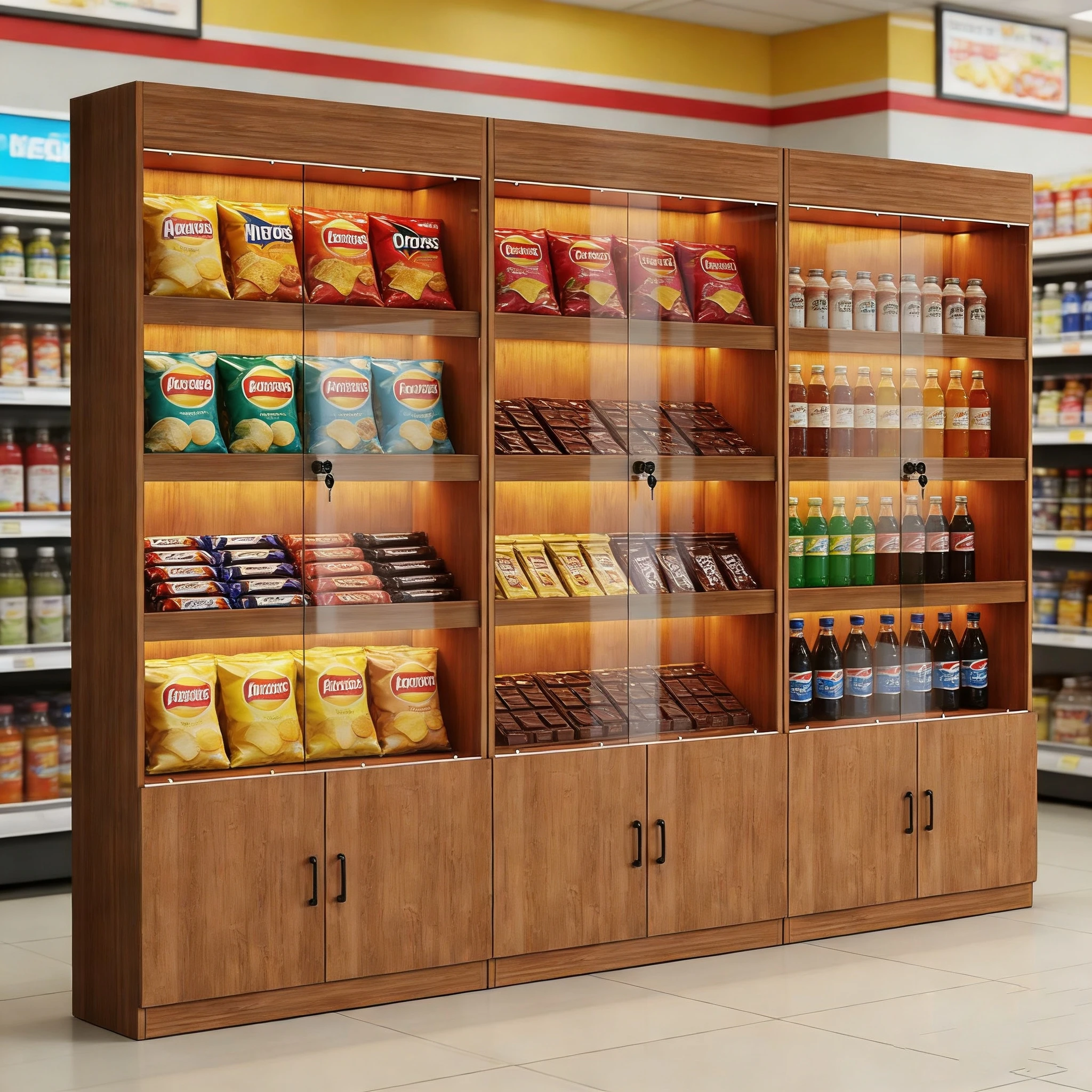Custom Steel Heavy Duty Adjustable Durable Convenience Store Supermarket Display Stands For Displaying Cigarettes And Alcohol