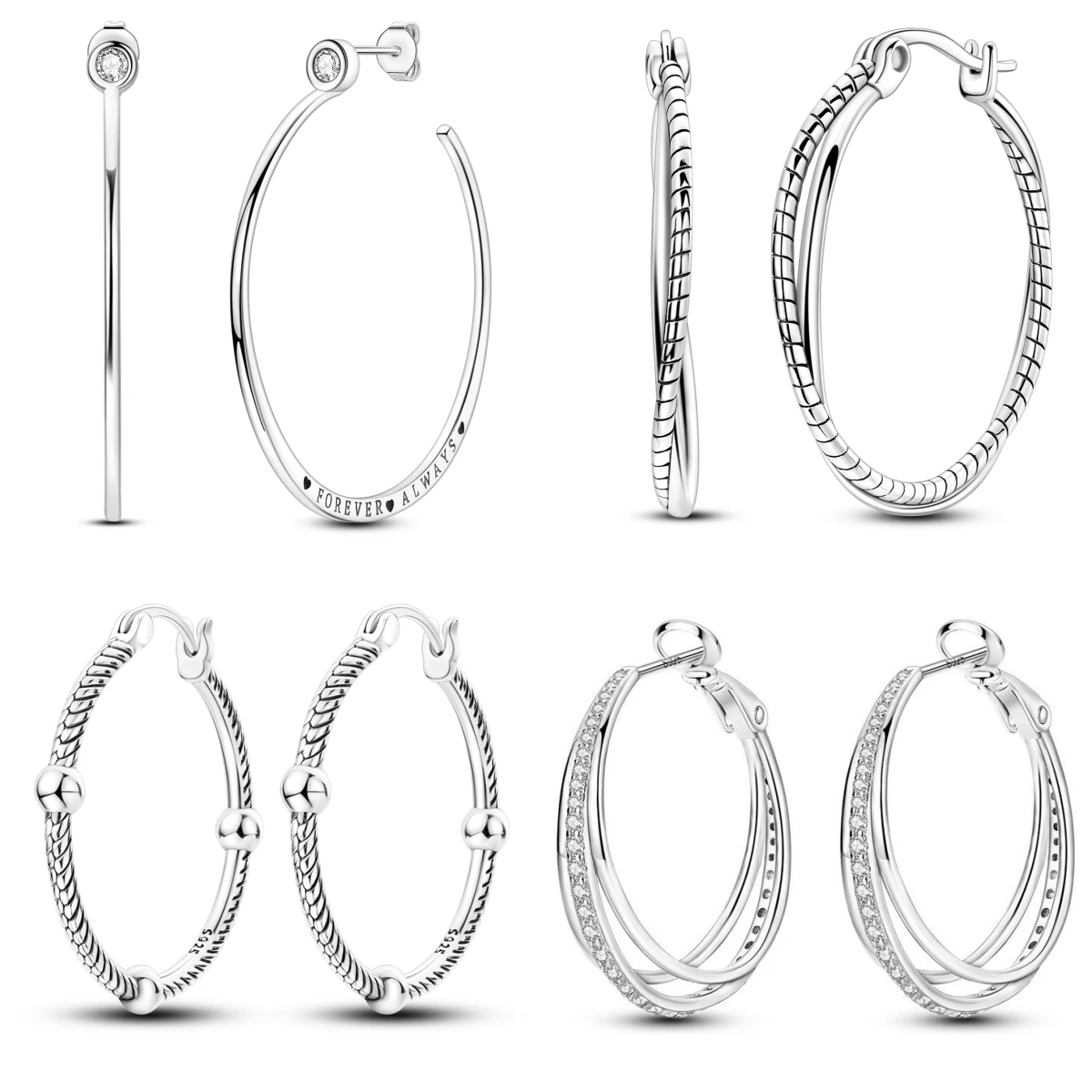 

925 Sterling Silver Simple And Versatile Plain Circle Earrings Stud Earrings For Lady S925 Jewelry Party Birthday Fine Gifts