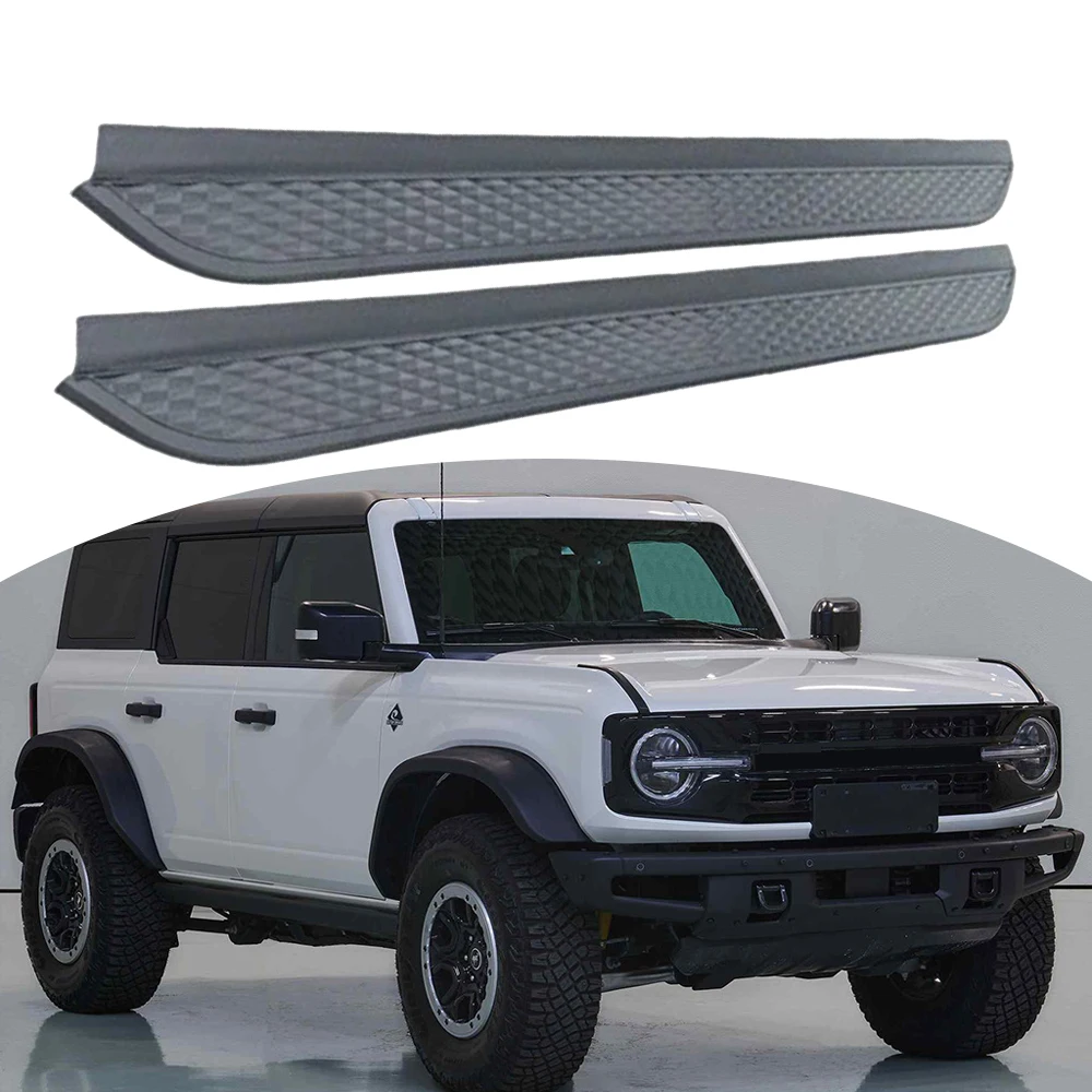 2Pcs for Ford Bronco 4 Door 2021-2023 Fixed Side Step Pedal Running Board Nerf Bar