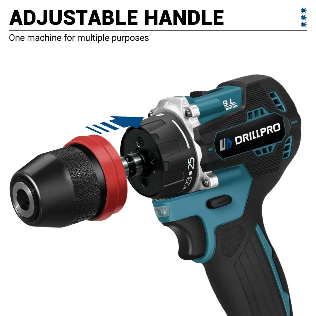Imagem -04 - Drillpro-chave de Fenda Elétrica sem Escova 2in sem Fio Furadeira Multifuncional Ferramenta Elétrica para Bateria Makita 280n.m