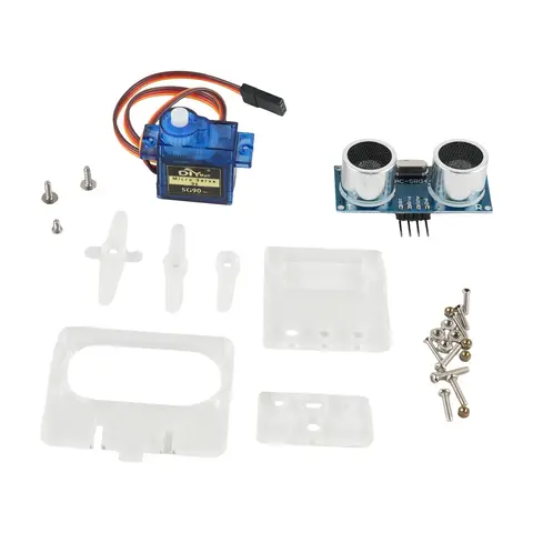 DIYmall HC-SR04 Ultrasonic Sensor & Micro SG90 9G Servo Kit with Mounting Bracket for Arduino/Raspberry Pi Robotics Projects