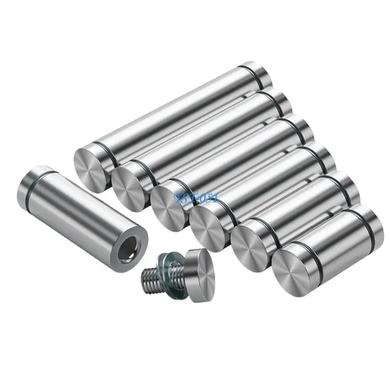 E15A 10 قطعة الفولاذ المقاوم للصدأ الإعلان مسمار الزجاج السحابات تصاعد الأجهزة #5