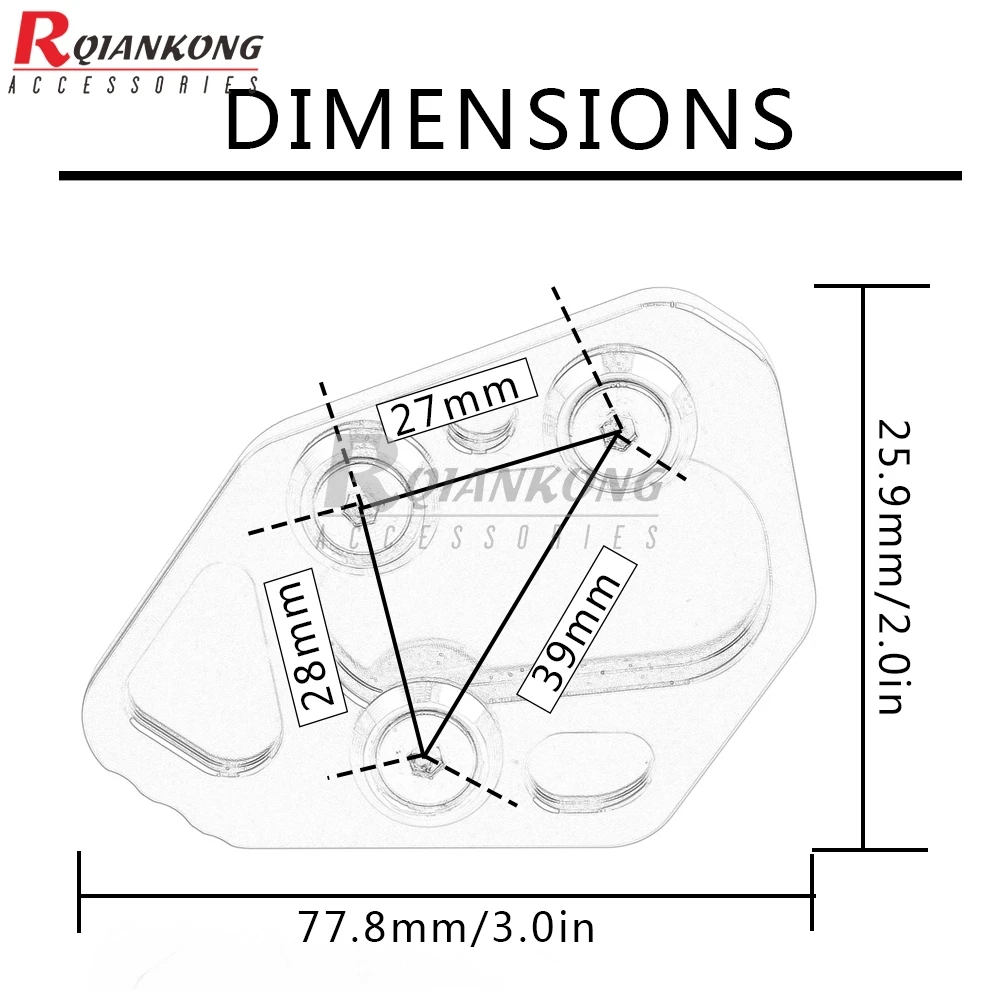 Motorcycle Side Stand Kickstand Support Enlarge Plate Foot Pads For BMW F800R F 800 R f800r 2009 2010 2011 2012 2013 2014 2015