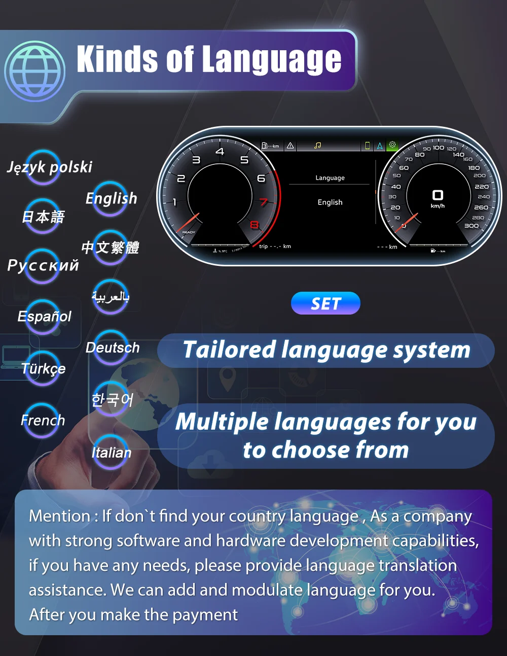 10.25'' Prelingcar Digital Dashboard For Audi A3 8P A3 8V2008-2019 Years Car Lcd Panel Speedometer Virtual Cockpit