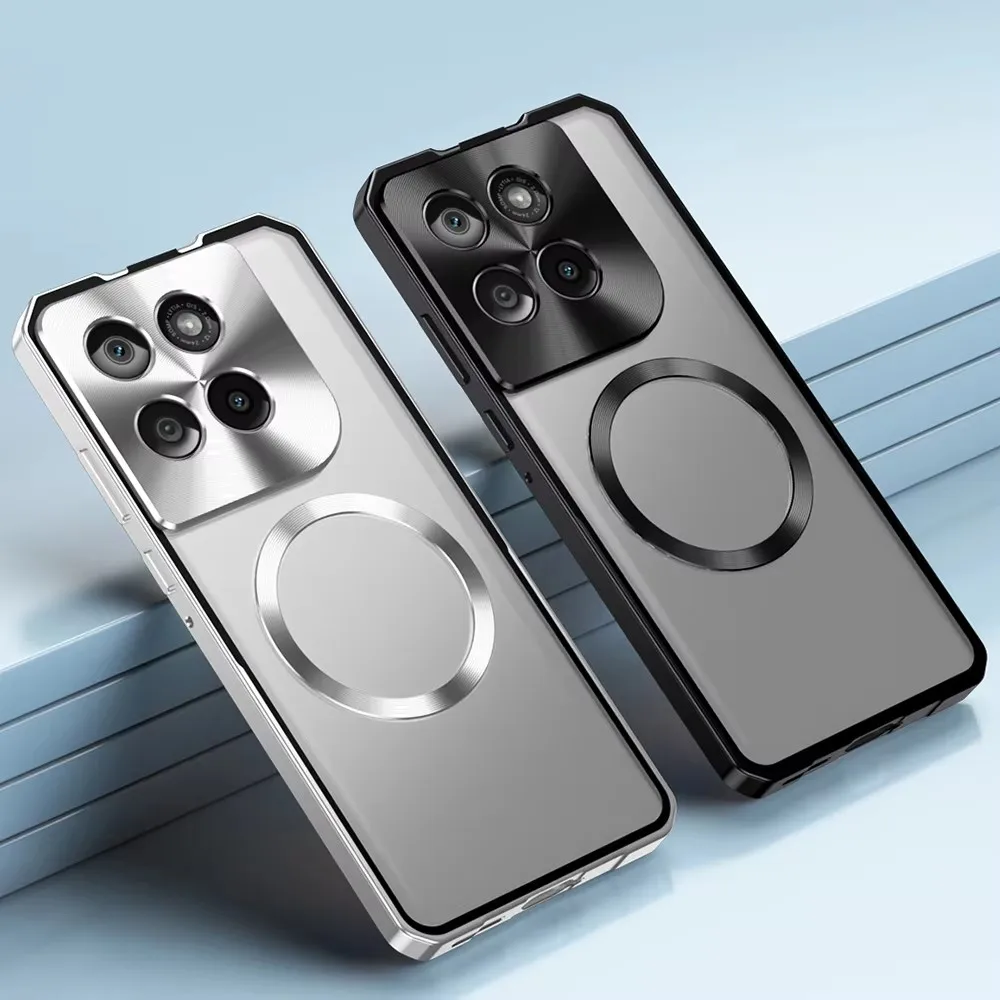 High quality Aluminium Alloy Metal Frame Bumper case For Motorola Edge 70 / Edge 60 Pro  Acrylic Wireless Charging Case