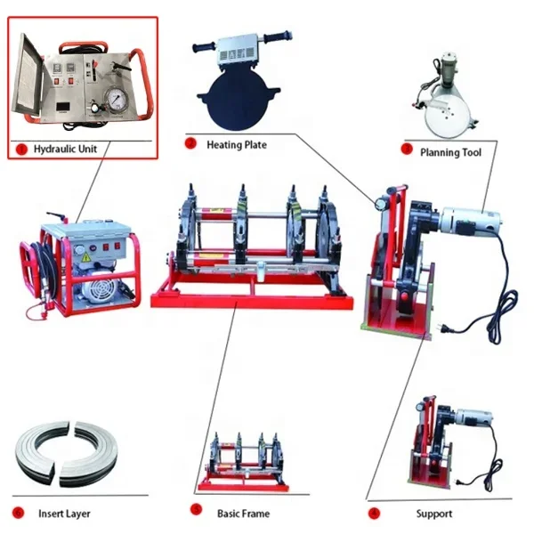 Hot Sale 40-160mm Hdpe Hydraulic Hdpe Pipe Butt Fusion Welding Machine Welder Jointing Equipment thermofusion machine