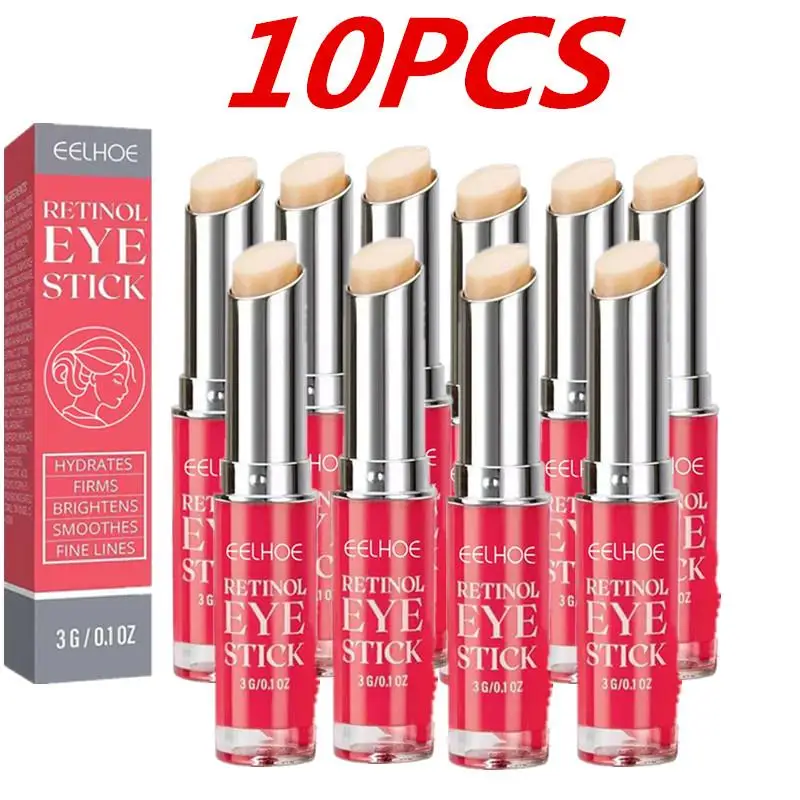 

10PCS Retinol Eye Cream Stick Anti-aging Anti Wrinkle Firming Moisturizing Puffiness Black And Circles Deep Lightening