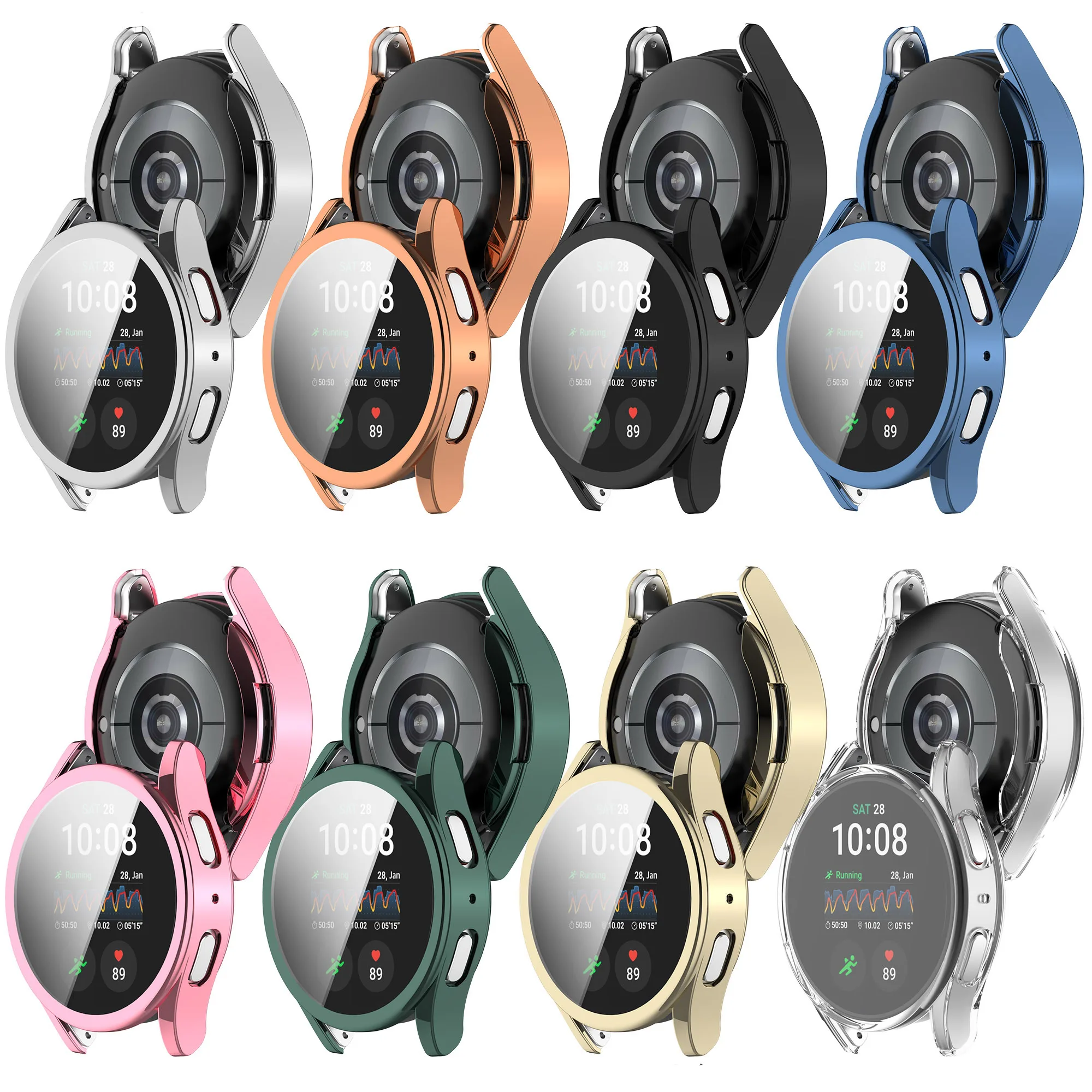 TPU Protective Case For Samsung Galaxy Watch 7 40mm 44mm Full Screen Protector Shell Bumper