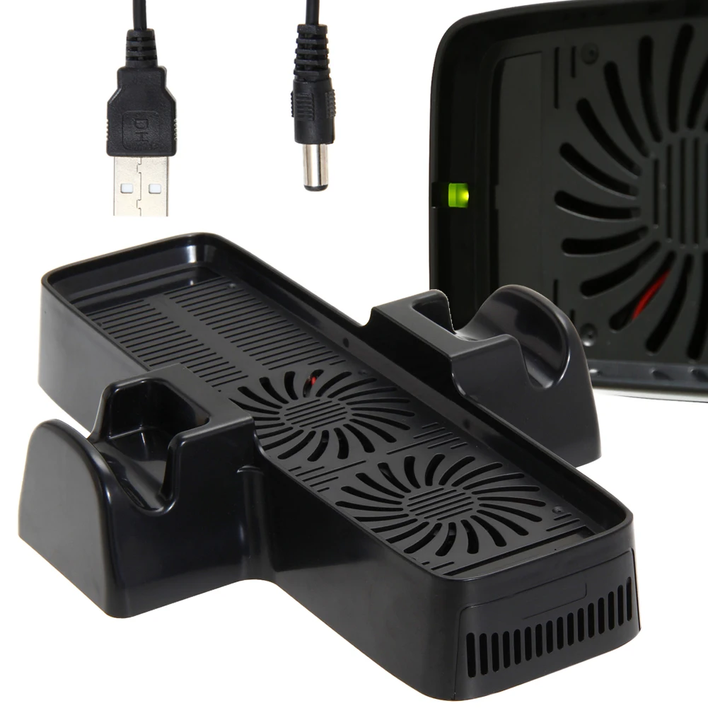 Console Cooling Fan ABS Cooling Fan Heat Dispersion with Dual Dock Stand for XBOX 360 Game Controller