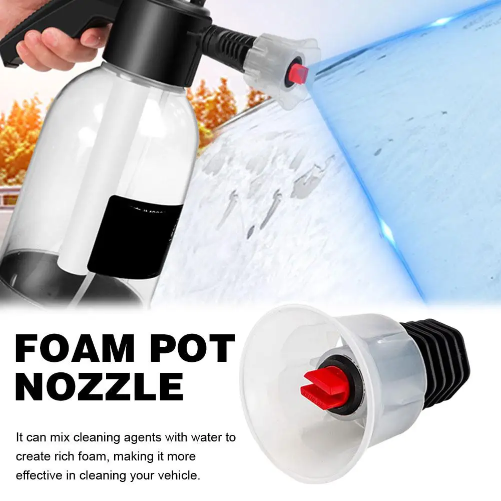 Foam Nozzle for Car Wash Fan Spray Foam Cannon Attachment,Internal Thread Water Gun Nozzle with Windscreen Cover for Foam