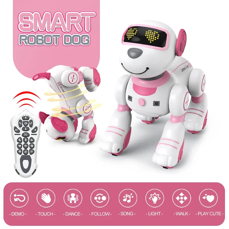 Robot electrónico inteligente para mascotas, juguete controlado por voz para perros, canto divertido, baile, cachorro, regalo de cumpleaños para niños