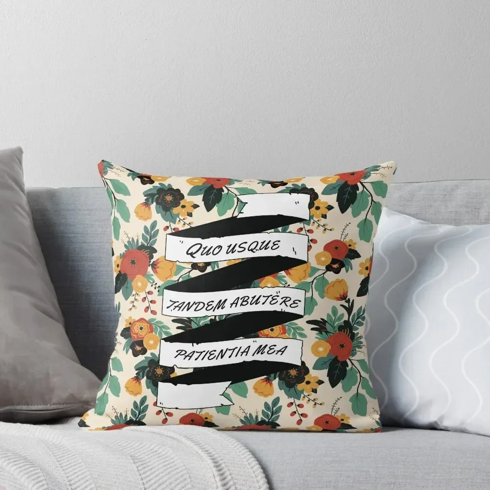 Cicero Orations - Floral Throw Pillow Custom Cushion Photo Cushion Covers For Living Room christmas pillow case pillow