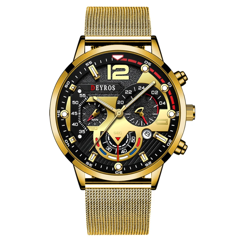 Men's Luxury Quartz Wrist Watch, Luminous Clock