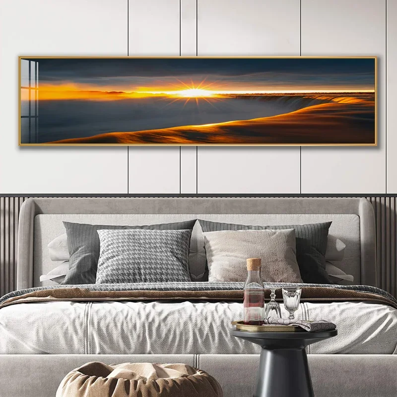 Nordic Style Warm Sun Scenery Art Painting Living Room Mural Poster Mural Decoration Painting Home Decoration