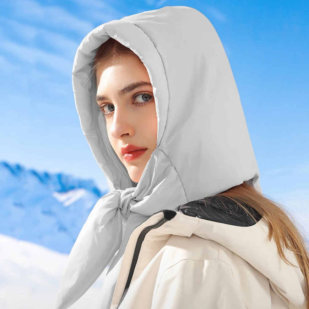 Winter Warm Down Cotton Trapper Hat For Women 2in1 Windproof Adjustable Outdoor Cycling Skating Ear Protection Scarf Bomber Hat