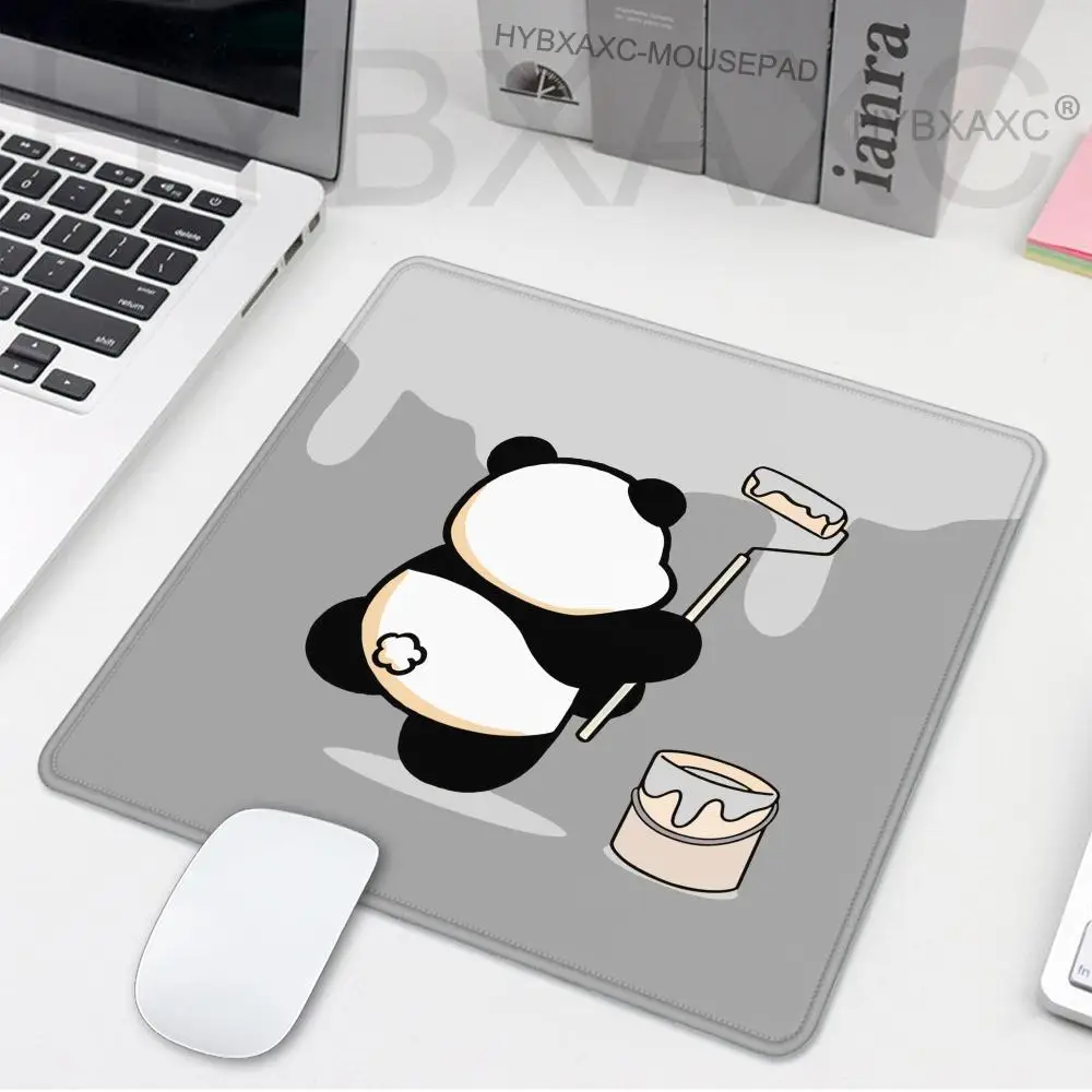 Black And White Panda Gaming Mouse Pad Small Non-Slip Desk Mat with HD Print for PC/Keyboard