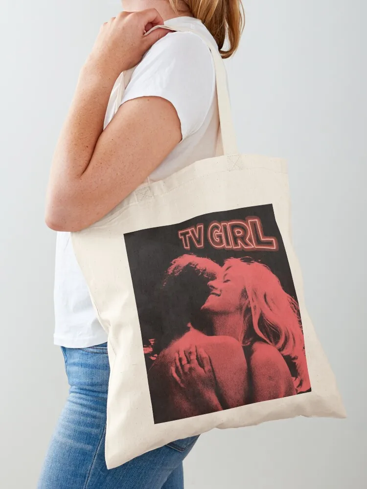 

TV girl French exit neon lights poster Tote Bag Handbags women tote bag woman Beach bag shopping bags foldable