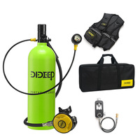 DIDEEP X5000 Pro 1L Diving Tank, Oxygen Tank, Underwater Diving Set, Diving Vest, Handbag
