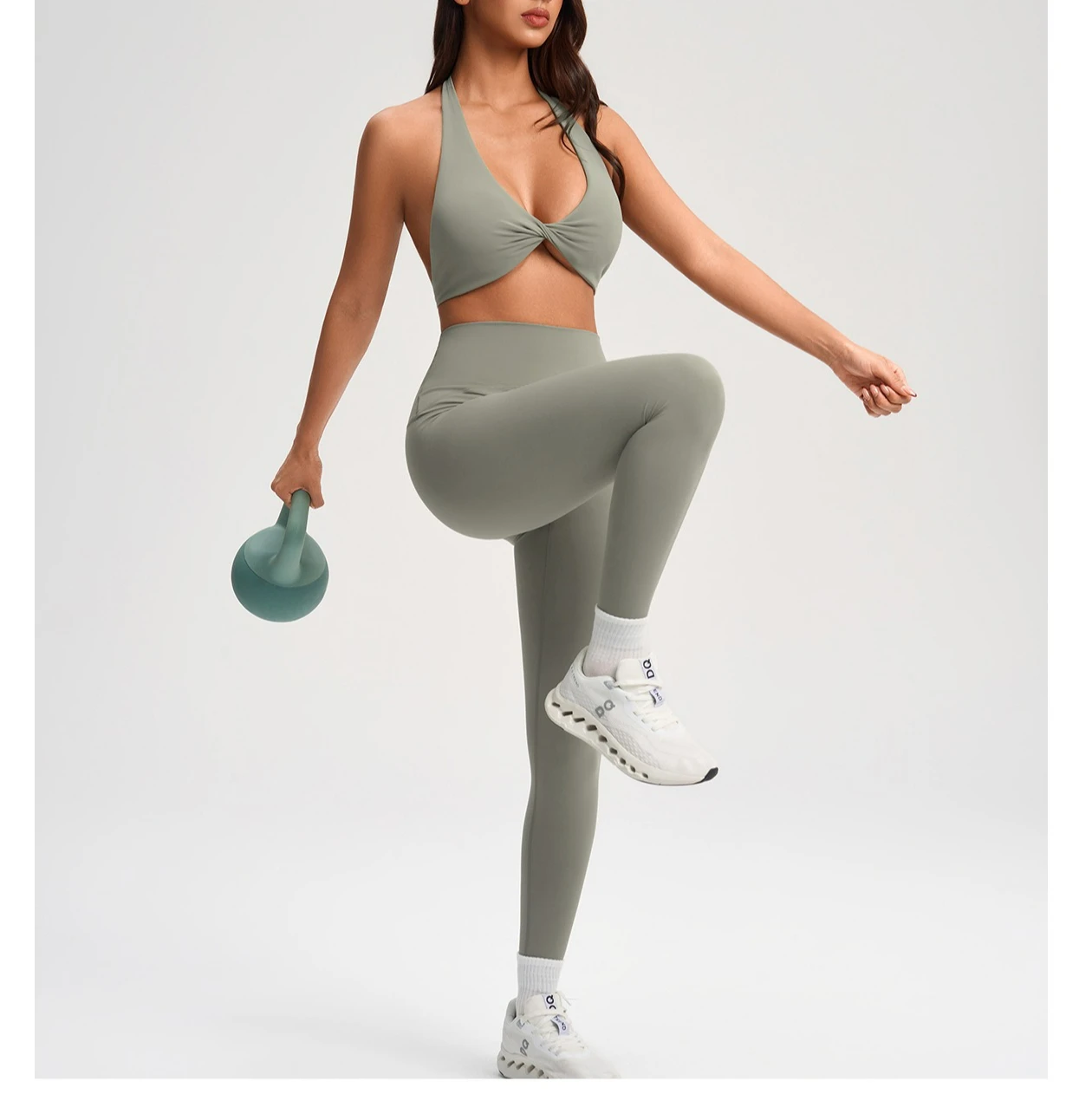 Women's No Camel Toe Pilates Yoga Leggings, High Waist Tummy Control Butt Lifting 9/10 Length Gym Running Training Tights