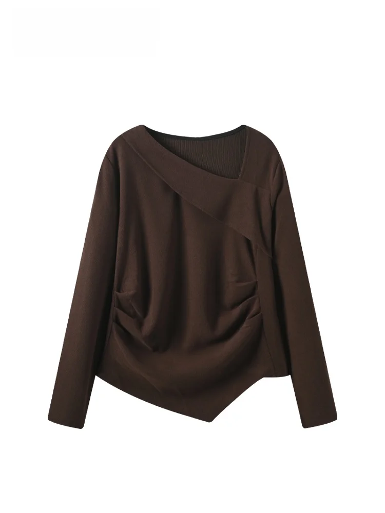 

Футболка Cara CLUB больших размеров Long Sve, женская свободная посадка, модный топ Agel Sli для женщин больших размеров, осенняя одежда