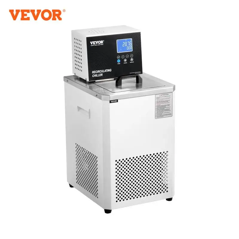 VEVOR Laboratory Chiller Circulator 6L Chiller Lab Low Temperature Cooling Liquid -4°F-212°F Circulator Pump Chiller LCD Display