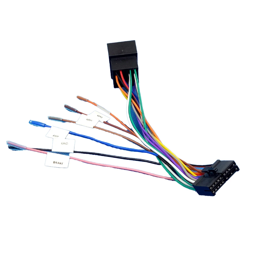 ISO- Harness Adapter 20-Pin Cable Adapter Radio Upgrade Wear-Resistant No Deformation Easy To Use Practical Design