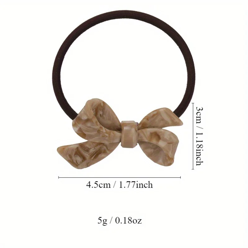 Ribbon Acetate Bow Hairband Sweet and Elegant Hair Tie Elastic Hair Tie Ponytail Hair Accessory