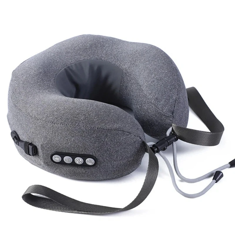 

U Shaped Cervical Massage Pillow Electric Neck Massager Rechargeable Kneading Heating Support For Home Office Travel Adults