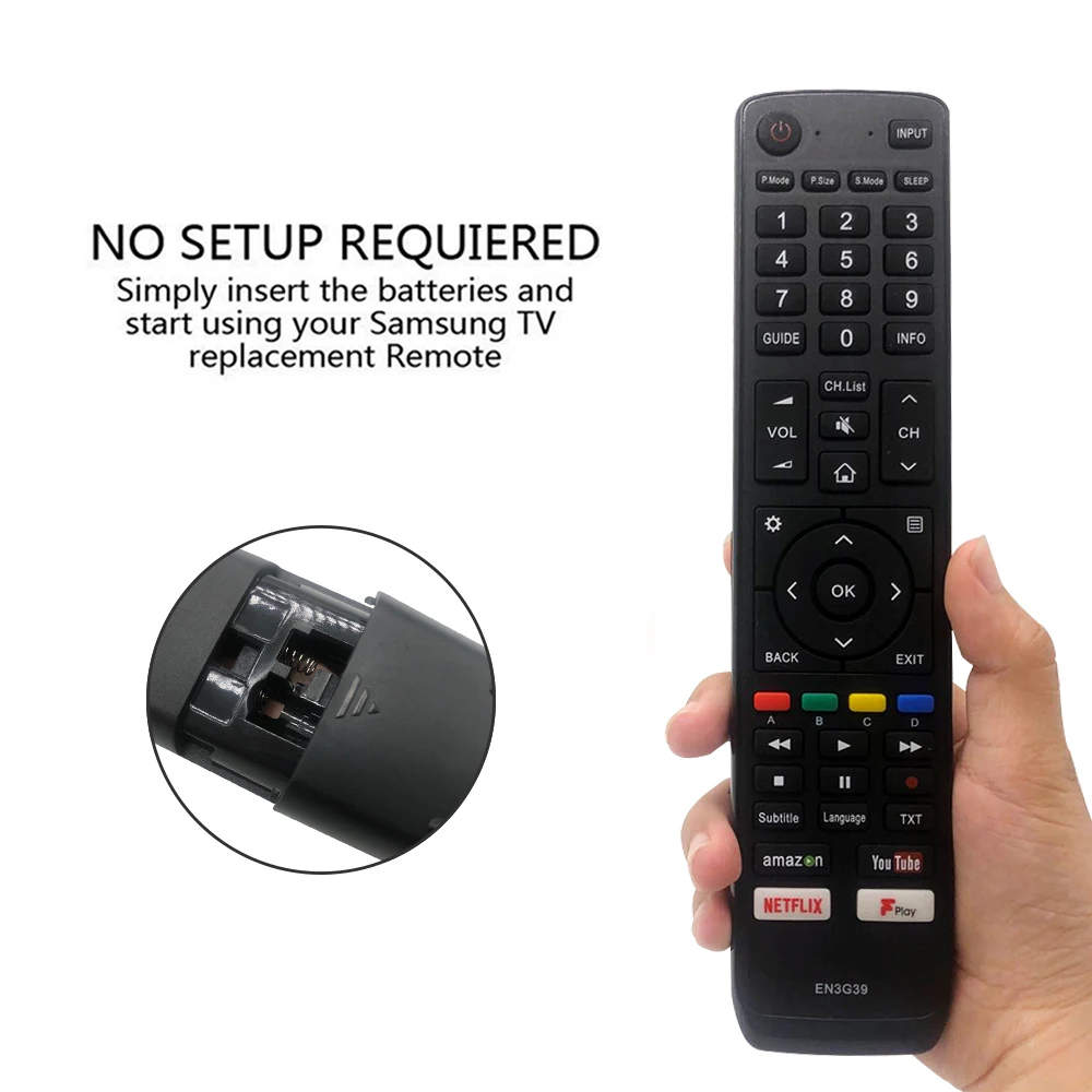 New Remote Control for Hisense Smart TV EN3D39 EN3G39 EN3H39 H45N5750 H75N6800 EN3AA39H Controller Replacement