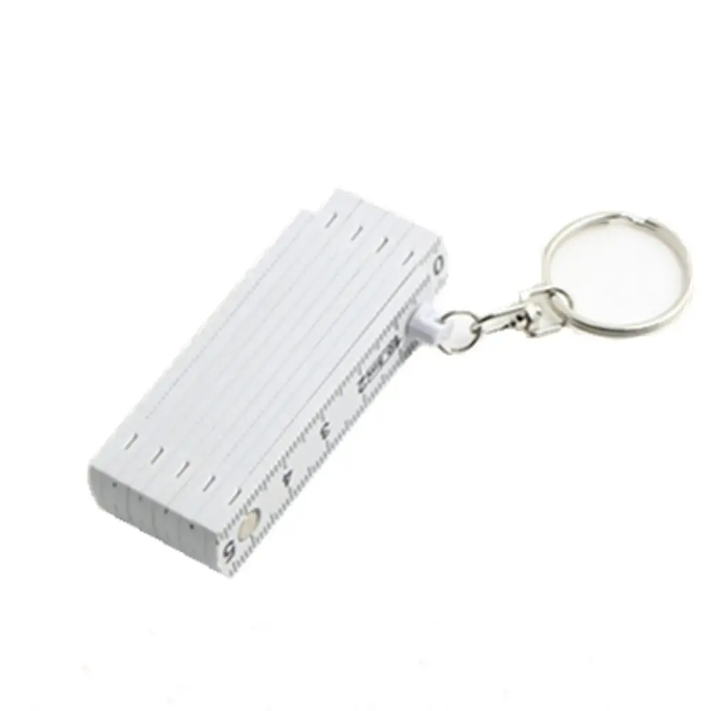 Durable 50cm Fold Ruler Tape Folding Measure Carpenter Measuring Tool Key Chains Key Ring