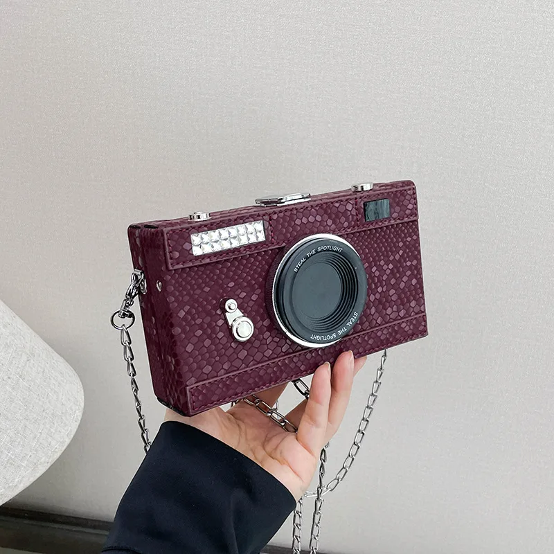 

Camera Shape Crossbody Mobile Phone Bag Ladies Girls Casual Handbag And Purse Cute Creative Fun Bag Versatile Chain Shoulder Bag