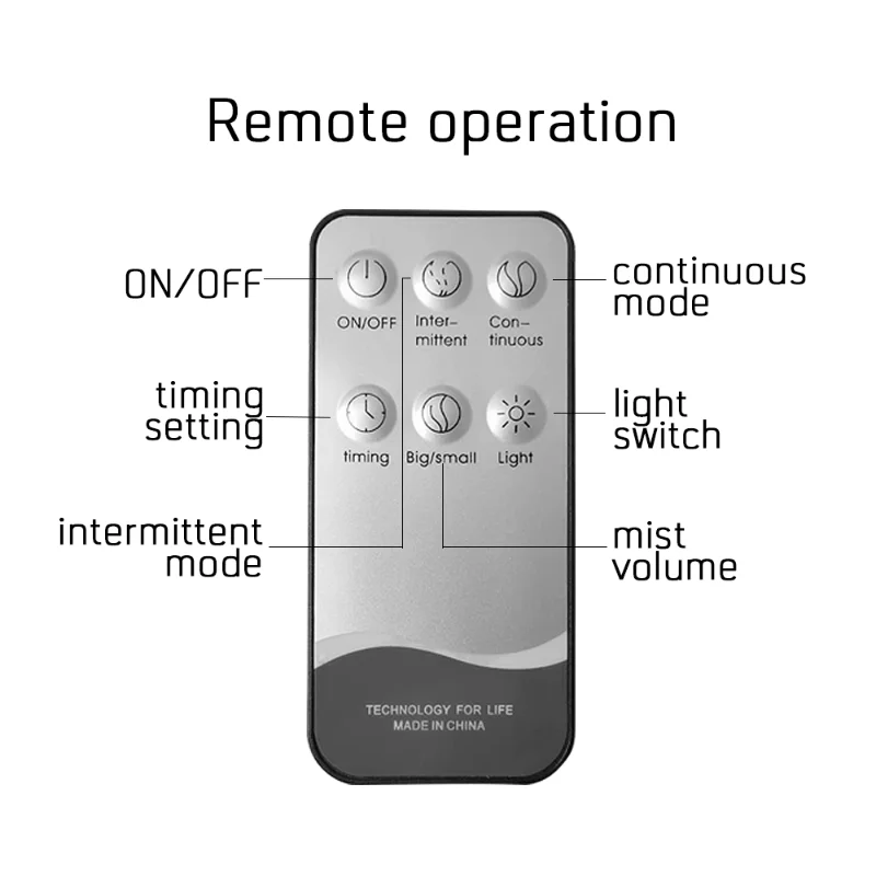 Pacchetto diffusore di oli da 6: struttura in legno da 550 ml, telecomando, luci umidificanti a 7 colori, umidificazione silenziosa