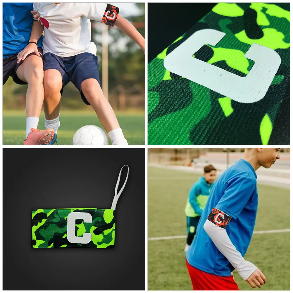 3Pcs Football Armband Elastic Nylon Arm Band Sticky Closure for Captains Night Running Safety Outdoor Sports