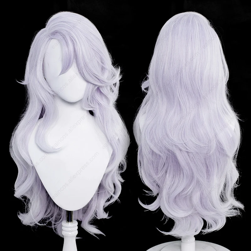 Anime Female Gojo Satoru Cosplay Wig 70cm Long Silver Purple Halloween Carnival Wigs Heat Resistant Synthetic Hair