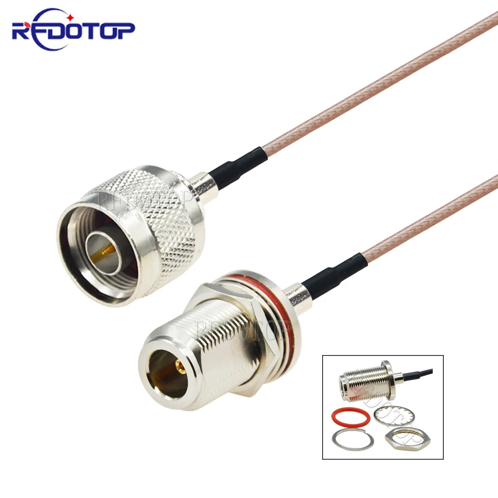 

RG-316 N Male to N Female Connector RG316 RF Coaxial Jumper Pigtail Cable 3G/4G/5G/LTE Antenna Extension Cable