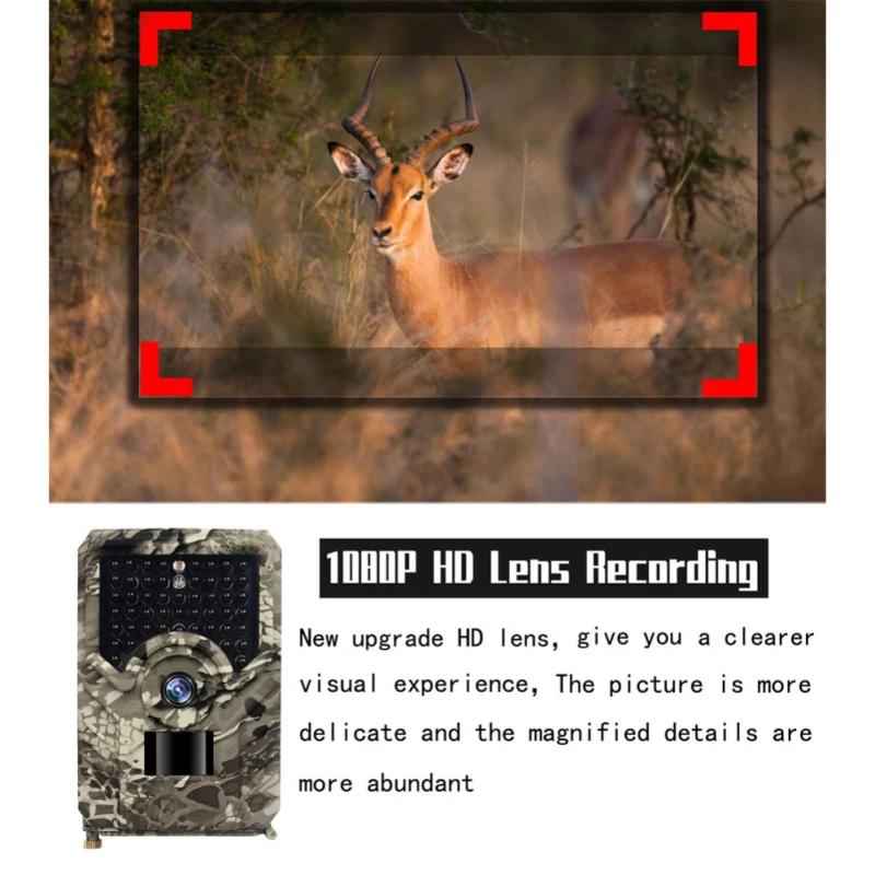 PR200 PRO 16MP 1080P Waterproof Hunting Camera IP56 Wildlife Trail Camera Night Vision Photo Trap Infrared Thermal Imager