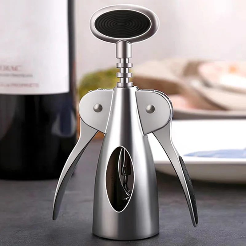 

LFGB Certificated Kirsite Corkscrew Zinc Alloy Metal Wine Bottle Opener Vin Rouge Fixtures Barware Drinkware for Family Gift