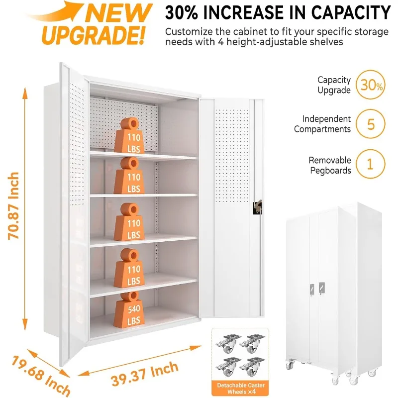 4 ripiani regolabili |