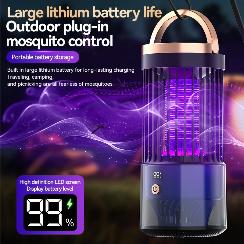Tragbare Elektrische Schock Mückenschutz Lampe Fly Catcher LED Camping Lampe Haushalt Outdoor Insekten Köder Und Moskito Mörder